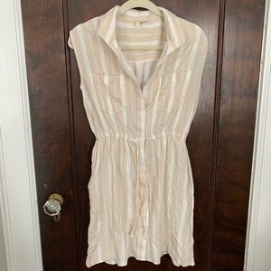 sleeveless button up dress
